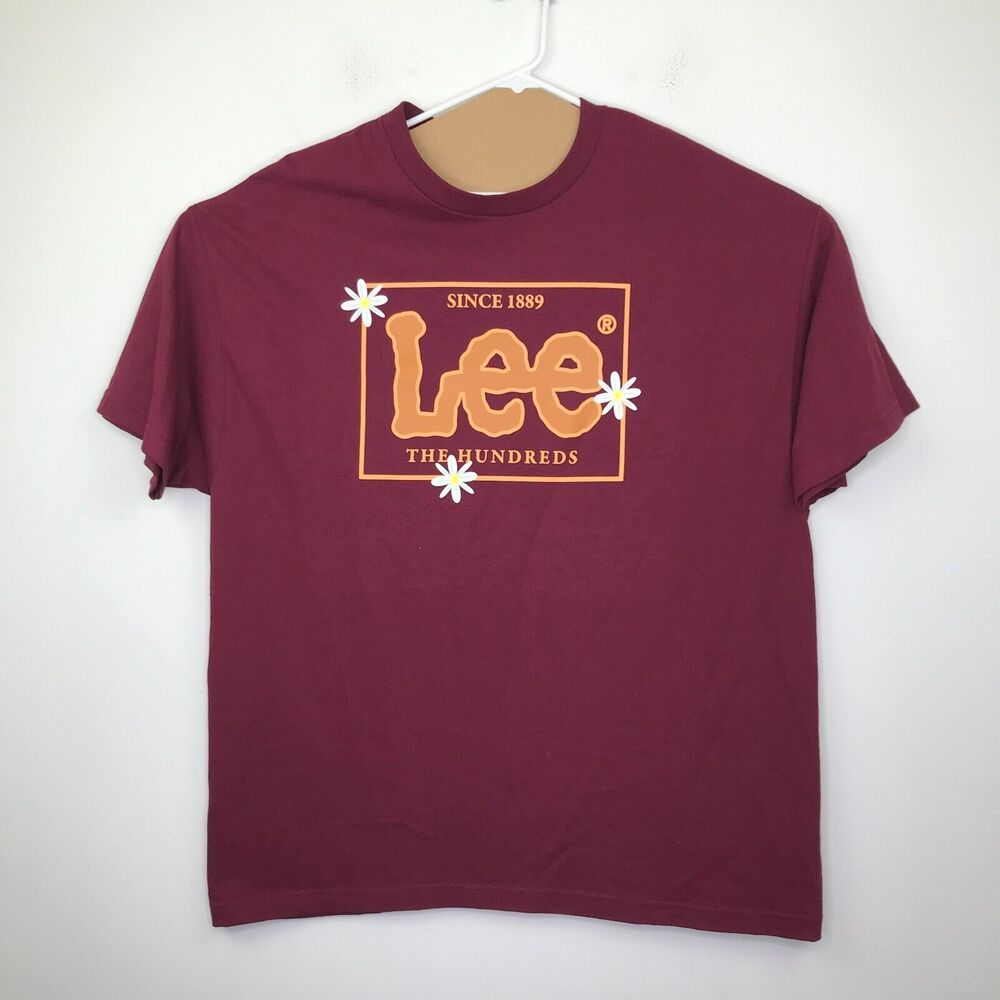 Lee The Hundreds Men's 2X T-Shirt Red Flowers Double Sided Graphic NWT BZ18